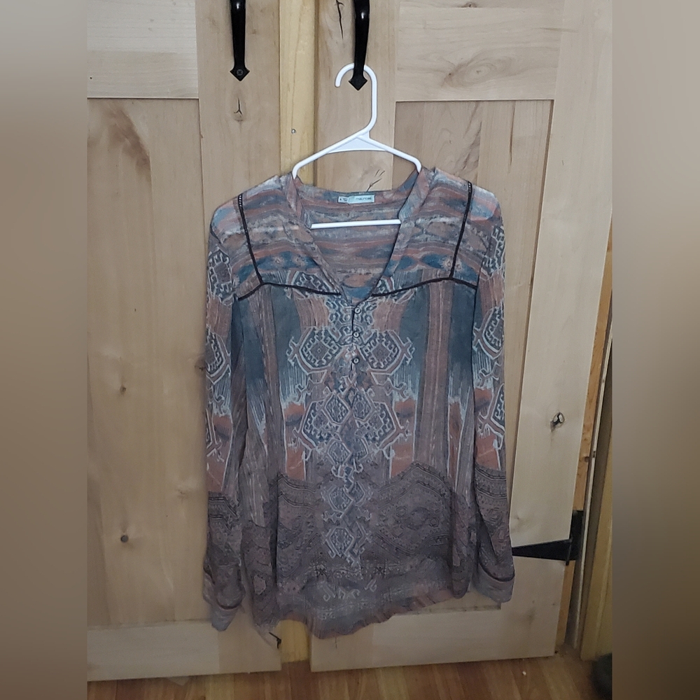 Maurices Bohemian Patterned Blouse